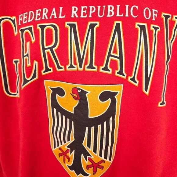Vintage Federal Republic Of Germany Sweatshirt Mens Size Large 90s Travel - Picture 2 of 6